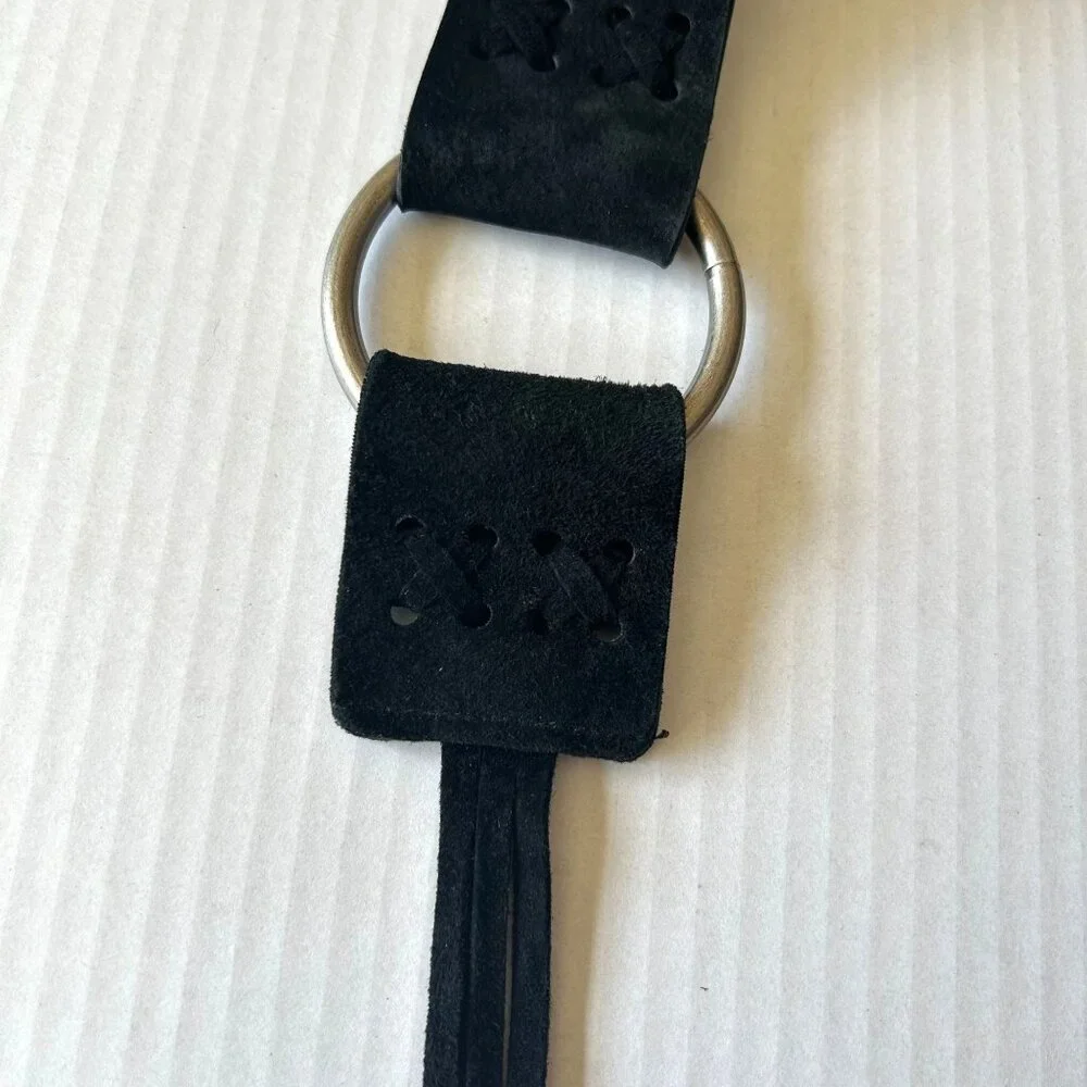 Vintage Steve Madden Suede Leather Belt with Fringe Boho Style 33